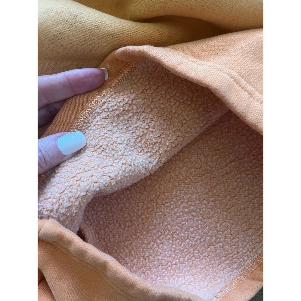 Aritzia Tna Cozy Fleece Shorts Size Small Ombré Orange - Picture 6 of 7